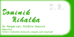 dominik mihalka business card
