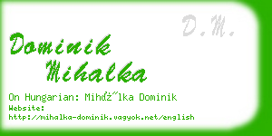 dominik mihalka business card